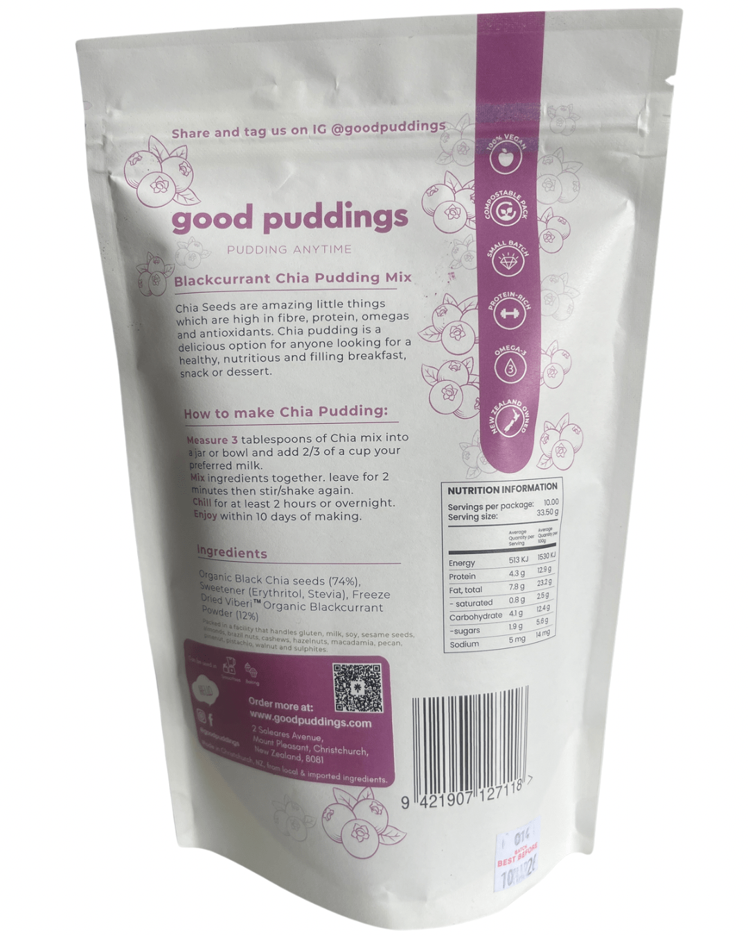 Blackcurrant Chia Mix - Good Puddings