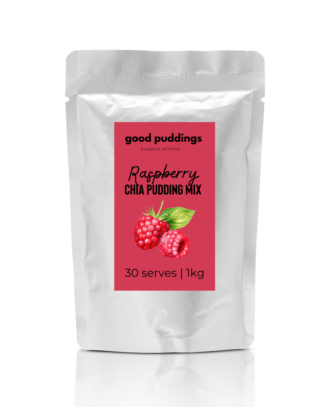 Chia Pudding Mix - Raspberry 1kg bulk // SECONDS - Good Puddings