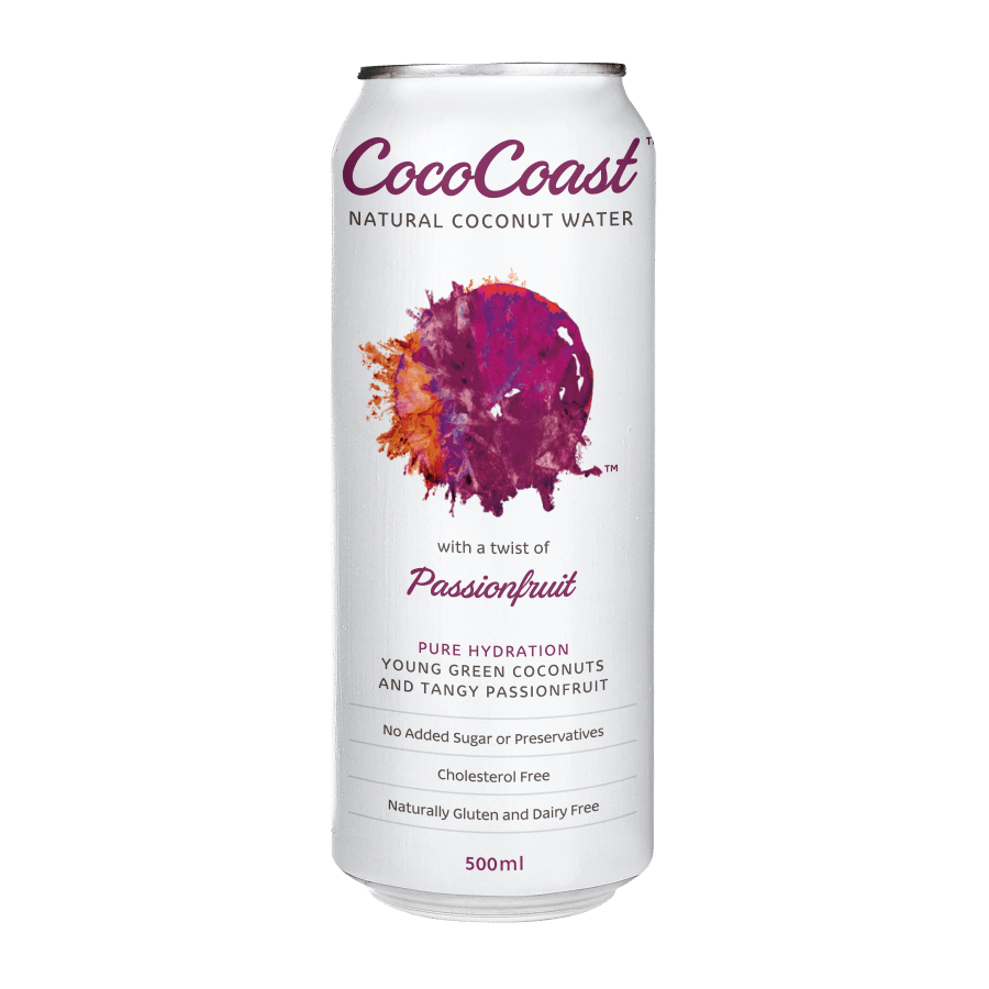 CocoCoast Passionfruit Coconut Water 500ml - Good Puddings