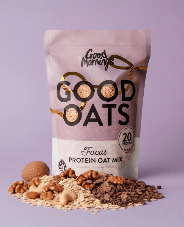 Good Mornings Focus Cacao Caramel & Nut Overnight Oat Mix - Good Puddings