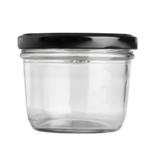 Modern Style Glass Chia Jar - 1 serve portion - Good Puddings