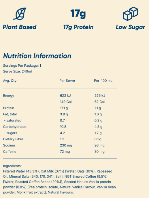 Shnack Vanilla Latte Protein Shake - Good Puddings