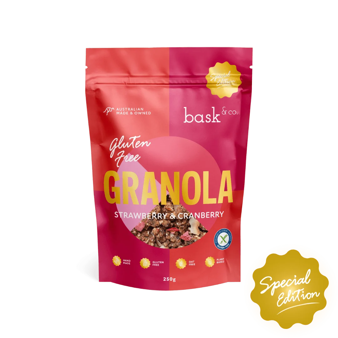 Bask & Co Strawberry & Cranberry Gluten Free Granola